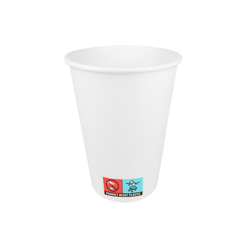 Klika - Kartonkaffeetasse 360cc 12oz White | 1000 Stücke