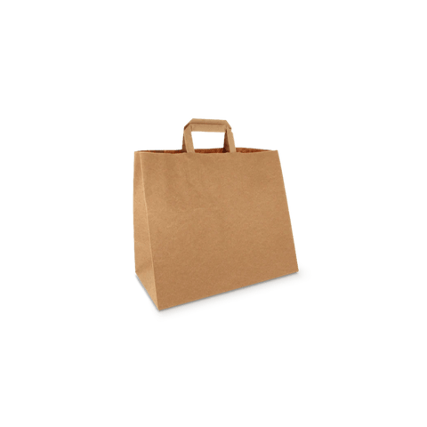 Klika - Papierbeutel groß Kraft 32+16x27cm Bio | 250 Stück