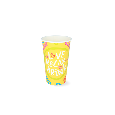 Klika - Milkshakeverbeker Middel 450ml 16oz gelber Karton | 500 Stücke