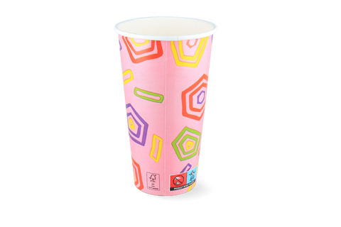 Klika - Milkshakeverbeker Large 560ml 20oz Pink FSC® Karton | 500 Stücke