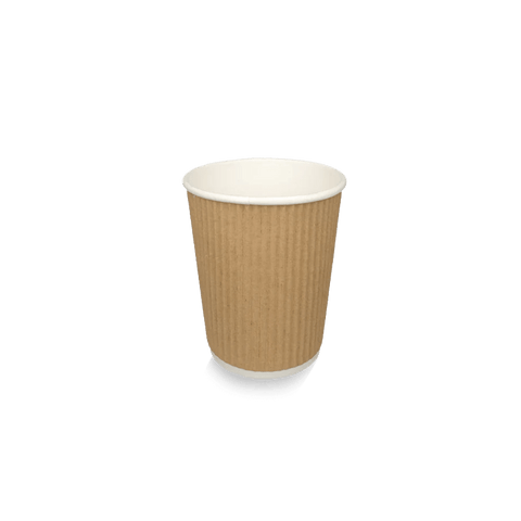 Klika - Kartonkaffeetasse 177cc 7oz Ripple Kraft | 500 Stücke