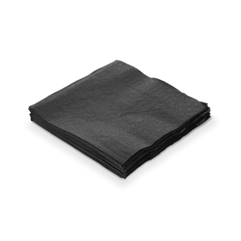 Klika - Serviette 2 Schichten 1/4 Falt 40 x 40 cm Papier schwarz organisch | 1500 Stücke