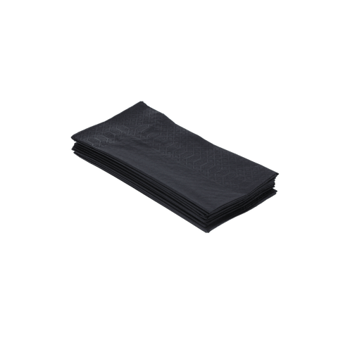 Klika - Serviette 2 Schichten 1/8 Falt 40 x 40 cm Papier schwarz organisch | 1500 Stücke