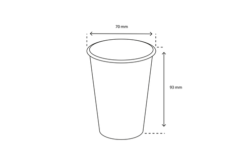 Klika - Kartonkaffeetasse 180cc 7,5 Unzen Kraft | 1000 Stücke