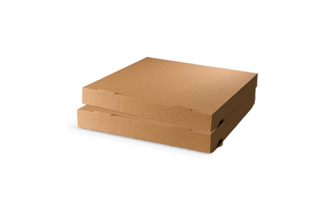 Klika - Pizza -Kisten 24x24x4cm Kraft Brown Bio | 100 Stück