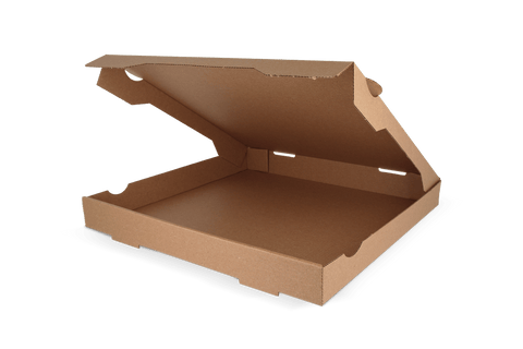 Klika - Pizza -Kisten 32x32x4cm Kraft Brown Bio | 100 Stück