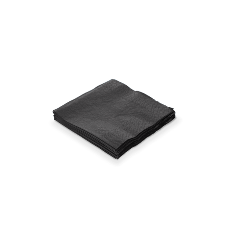 Klika - Serviette 2 Schichten 1/4 Falt 24x24cm Papier schwarz organisch | 4000 Stücke