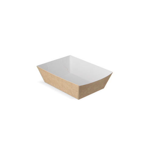 Klika - Frietbakjes A7 Kraft/White Bio | 400 Stück