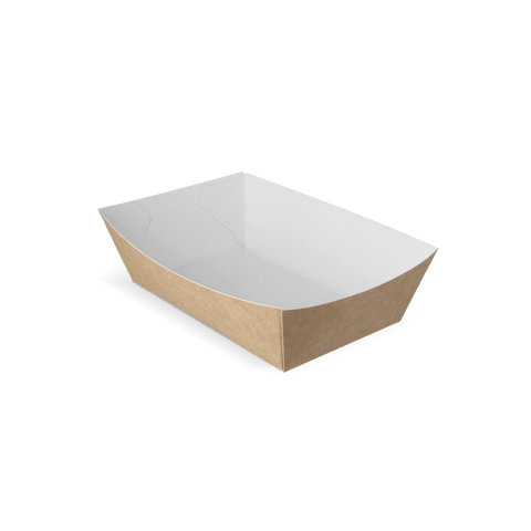 Klika - Frietbakjes A13 Kraft/White Bio | 400 Stück