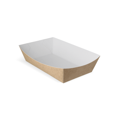 Klika - Frietbakjes A14 Kraft/White Bio | 400 Stück