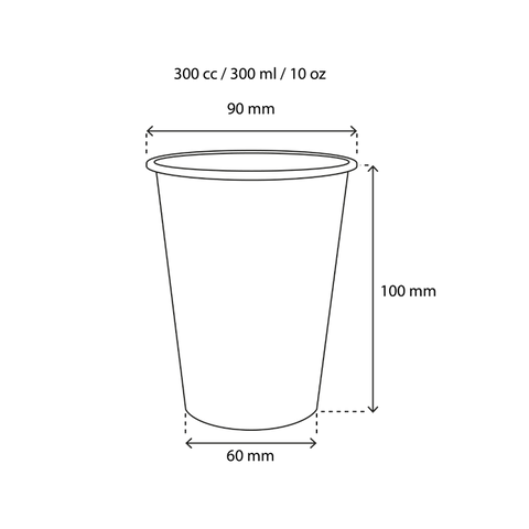 Klika - Kartonkaffeetasse 300cc 10oz gestreift | 1000 Stücke