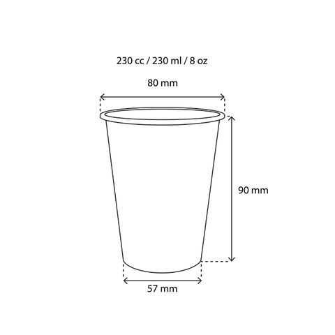 Klika - Kartonkaffeetasse 230cc 8oz gestreift | 1000 Stücke