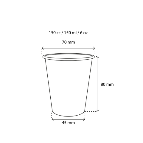 Klika - Kartonkaffeetasse 150cc 6oz gestreift | 2500 Stücke