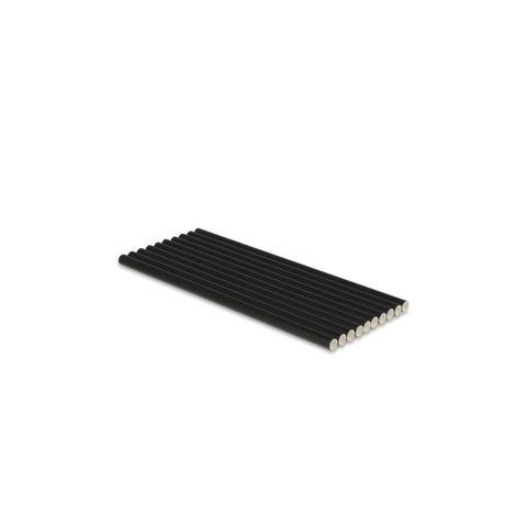Klika - Papierstrohhalme schwarz 200x8mm Bio | 5000 Stücke