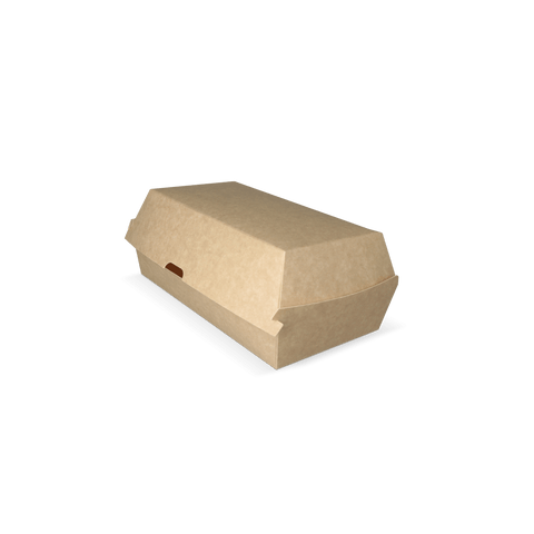 Klika - Hotdog Box 20x10x8cm Kraft/White Bio | 300 Stücke