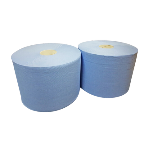 Klika - Industrie Poetsrol 2 Lugs 26 cm 190 m blau | 2 Stücke
