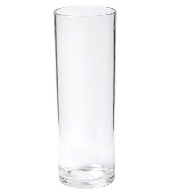 DEPA - Glas langes Getränkglas | Wiederverwendbar | Unzerbrechlich | PETG | 310 ml | 160 mm | 0,31l | Transparente 60 Stücke