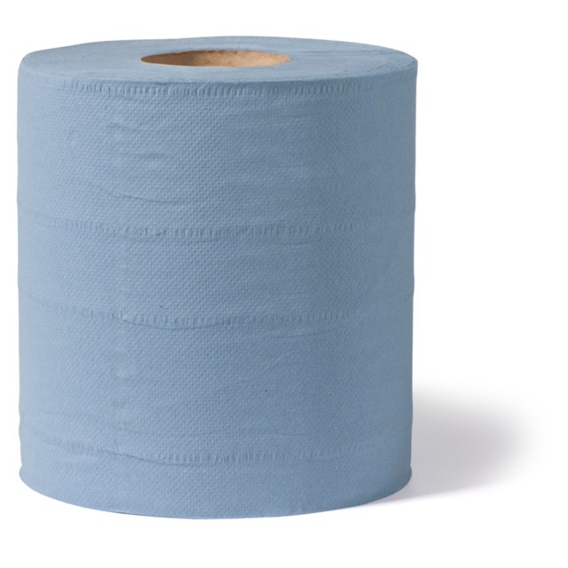 Reinigungspapier 2-layer | 20cm | 130 m | Papier Blau | 6 Stück