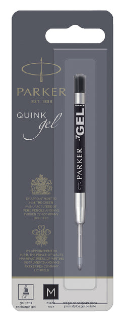 Gelp füllen Parker Black 0,7mm Blister | 12 Stücke