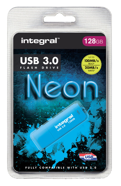 USB Stick 3.0 Integral 128 Go Neon Bleu