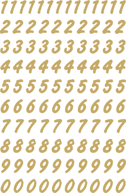 Herma 4151 8mm Label Nummern 0-9 Gold auf transparent 200st | 10 Stück