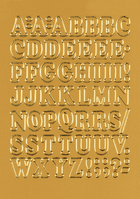 Etikett Herma 4183 12 mm Buchstaben A-Z Gold Folie 50 Teile