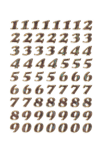 Label Herma 4193 8mm Nummern 0-9 Goldfolie 64 Teile