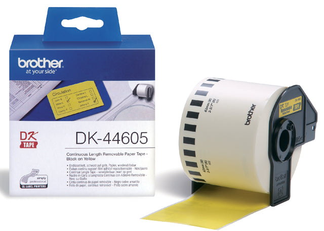 Label Bruder DK-44605 62mm Thermal 30 Meter gelbes Papier | 3 Stück