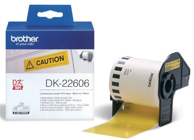 Label Bruder DK-22606 62 mm 15-Meter-Gelbfilm | 3 Stück