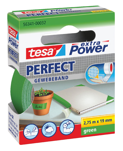 Klebeband Tesa Textil 19mmx2.75m Grün | 10 Stück