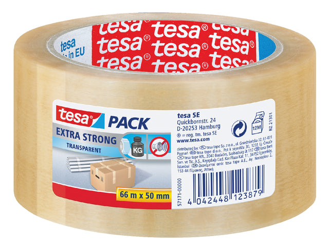 Verpackungsband TESA 50 mmx66 m transparent extra starke PVC
