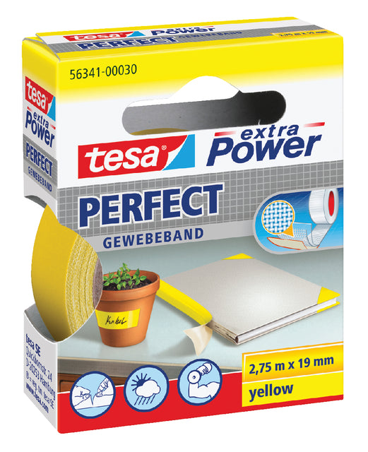 Klebeband Tesa Textil 19mmx2.75m Gelb | 10 Stück