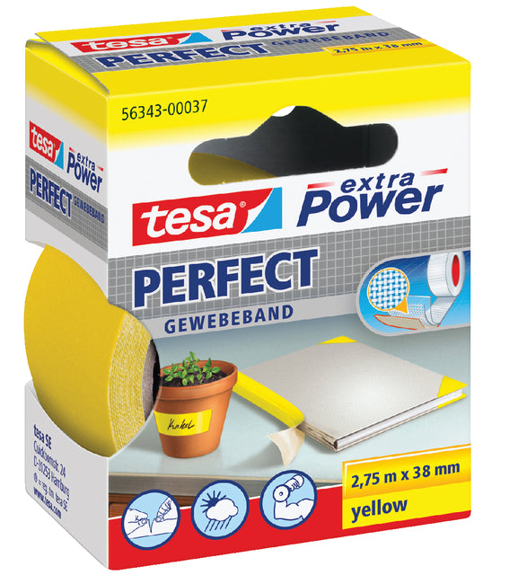 Klebeband Tesa Textil 38 mmx2.75m Gelb | 6 Stück