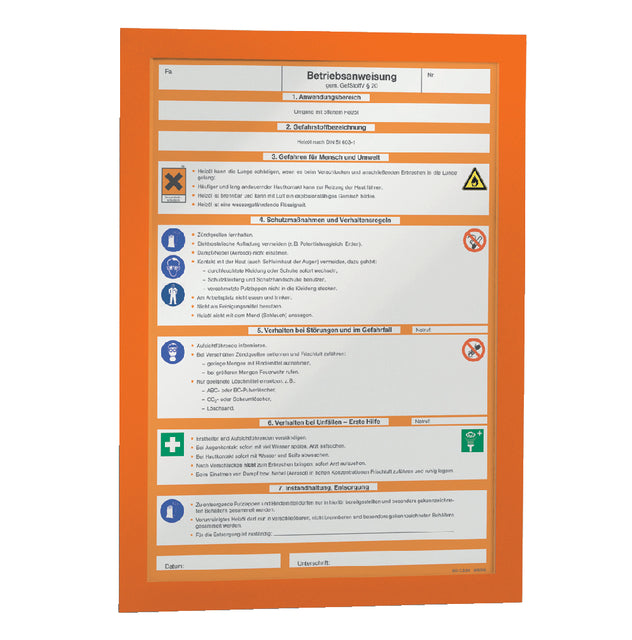 Duraframe Langlebig 487209 A4 Orange | 10 Stück