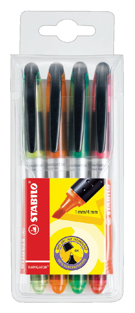 Markierungsmarker Stabilo Navigator 545 Penny zu 4 Farben