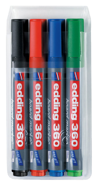Filz -Tip Edding 360 Whiteboard rund um das 3 -mm -Gehäuse von Assorti bis 4st | 10 Stück