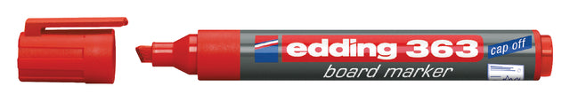 Viltstift EDDing 363 Whiteboard Beitel Red 1-5mm | 10 Stück