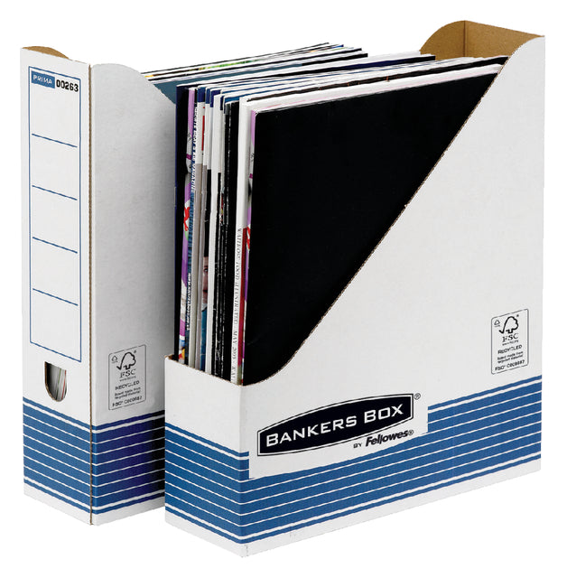 Magazin Kassette Bankers Box System A4 White Blue | 10 Stück