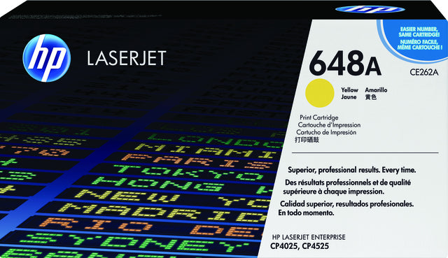 Tonercartridge HP CE262A 648a Geel
