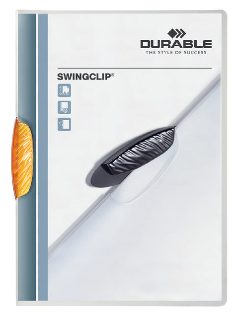 Klemmap Langlebiger Swingclip 30 orangefarbene Blätter | 25 Stücke