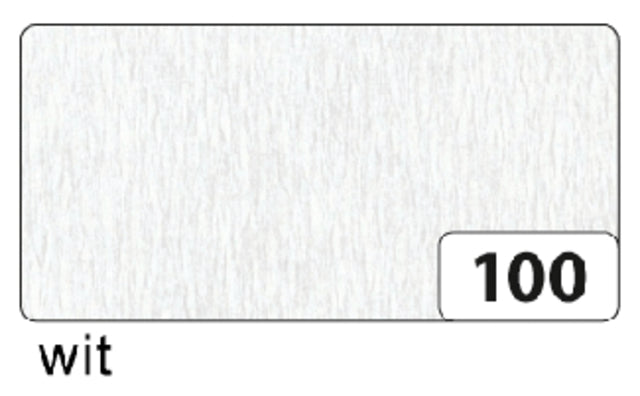 Crepe Paper Folia 250x50 cm NR100 White | 10 Stück
