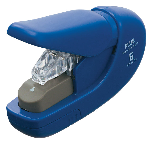 Stapler plus Grundnahrungsmittel ohne Heftklammern Blau | 5 Stücke