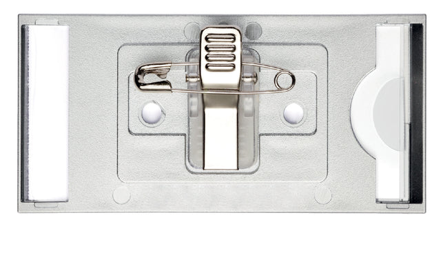 Abzeichen Haltbar 8543 Klassiker mit Combiklem 34x74mm Silbergrau