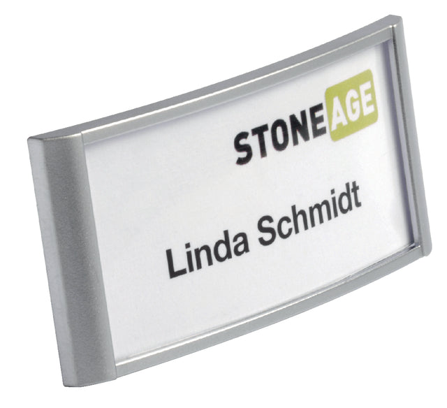 Abzeichen Haltbar 8542 Klassiker mit Magnet 34x74mm Silbergrau | 10 Stück