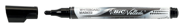 Filz -Tip Stift BIC Flüssiges Whiteboard um schwarzes Medium | 12 Stücke