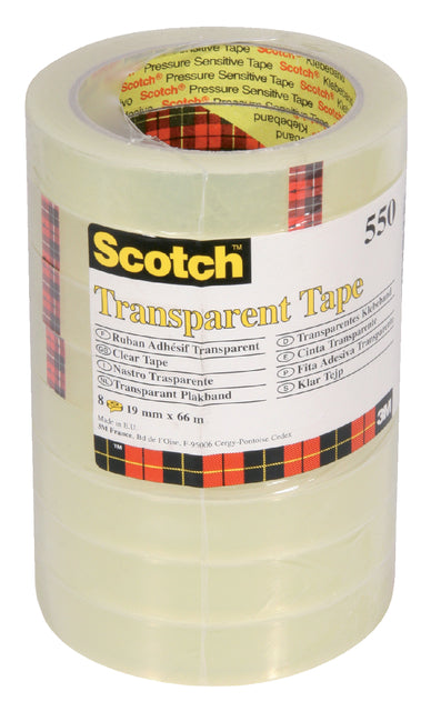 Klebeband Scotch 550 19mmx66m transparent