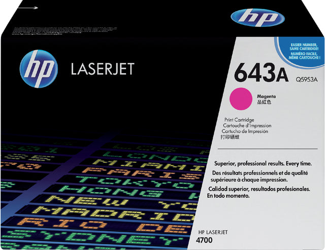 Tonercartridge HP 643a Q5953a 10k rot