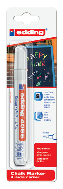 Chalkstift Edding 4095 um 2-3 mm Blase bis 1. Weiß