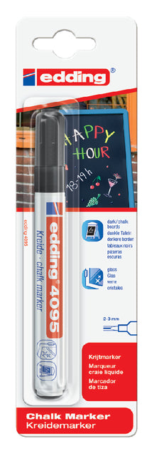 Chalkstift Edding 4095 rund schwarz 2-3mm Blase