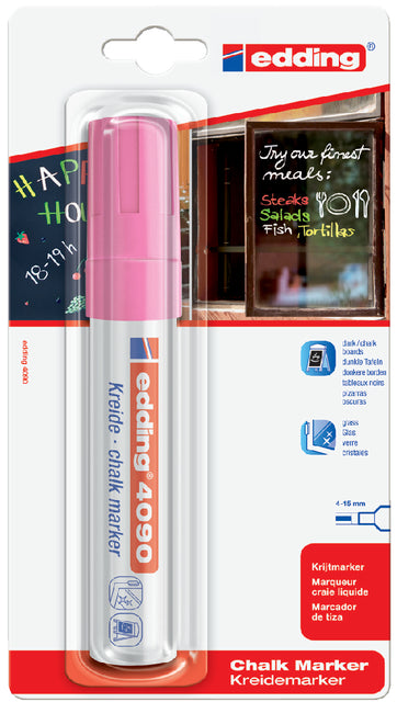 Chalkstift Edding 4090 Fensterblock 4-15 mm rosa